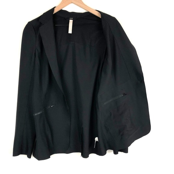 ATHLETA Cosmic Blazer Women's Sz 6 Black Seamless Lightweight Modern Career EUC - Picture 3 of 11